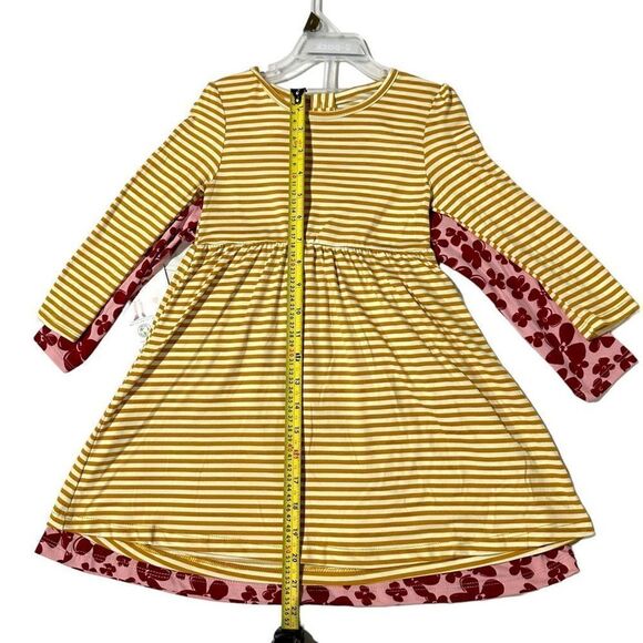 Member's Mark Girls' 2 Pack Dress Red Floral/Stripe Size 3T - Picture 12 of 15